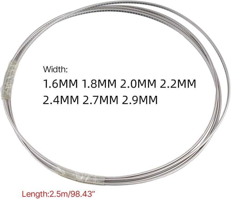 GAOSHA Guitars Fret Wires 1 Roll Silver Electric Guitar Fret Wire Guitar Fretboard Length 2.5 Meters 1.6-2.9Mm for Guitar Fingerboard Replacements - Image 5